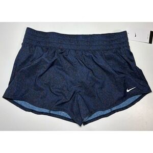 Nike One Dri-fit HF4500 Women's Training Purple Mid-Rise 3" Brief-Lined Shorts L